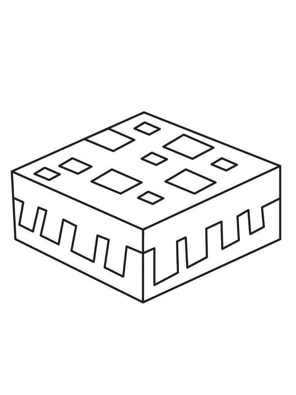 Dibujo de Tarta minecraft para Colorear Dibujo de Tarta minecraft para Colorear