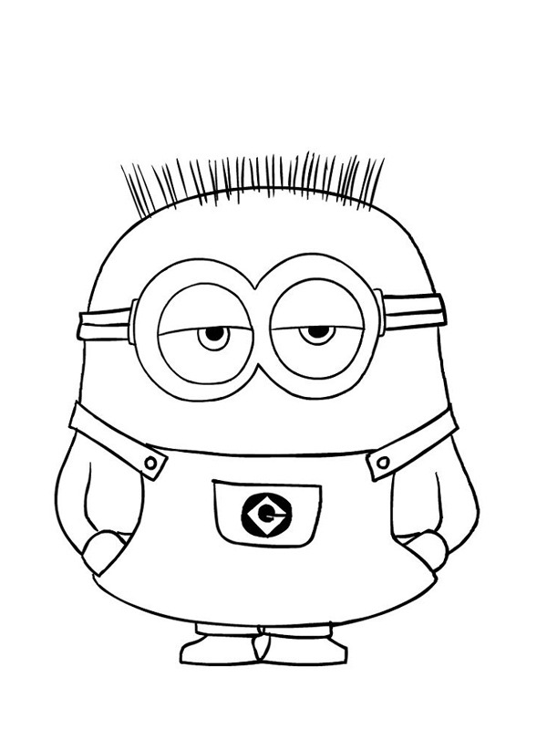 Dibujo de Minion Jerry para Colorear Dibujo de Minion Jerry para Colorear