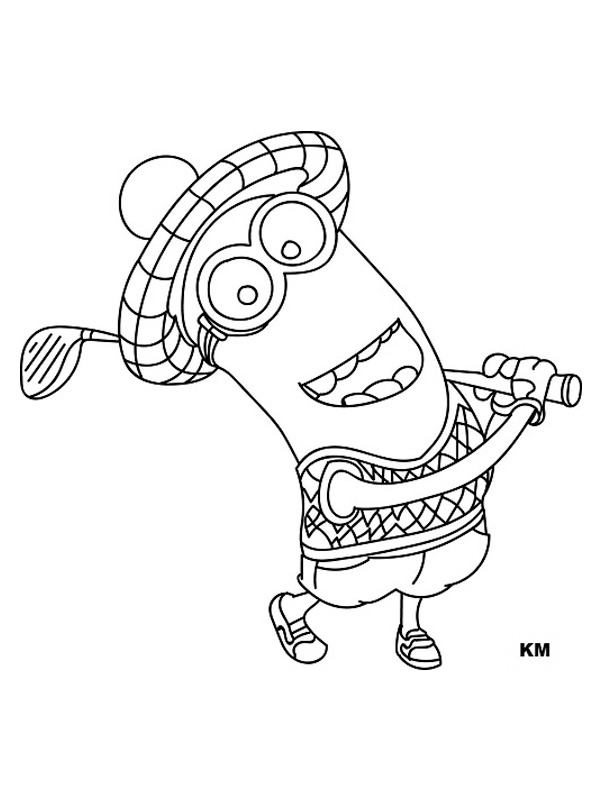 Dibujo de Minion Kevin para Colorear Dibujo de Minion Kevin para Colorear