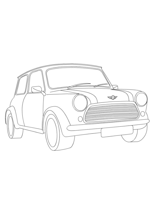 Dibujo de Morris Mini Minor para Colorear Dibujo de Morris Mini Minor para Colorear