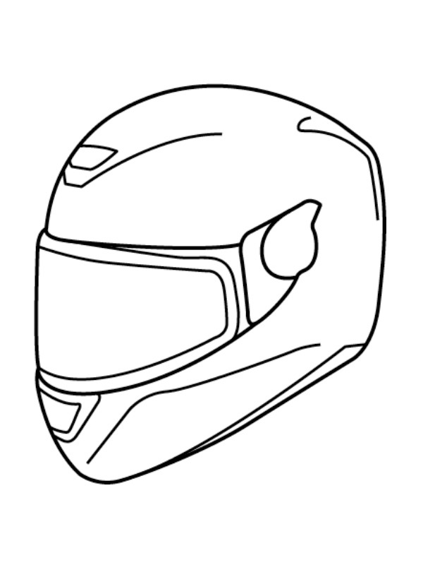 Dibujo de Casco de moto para Colorear