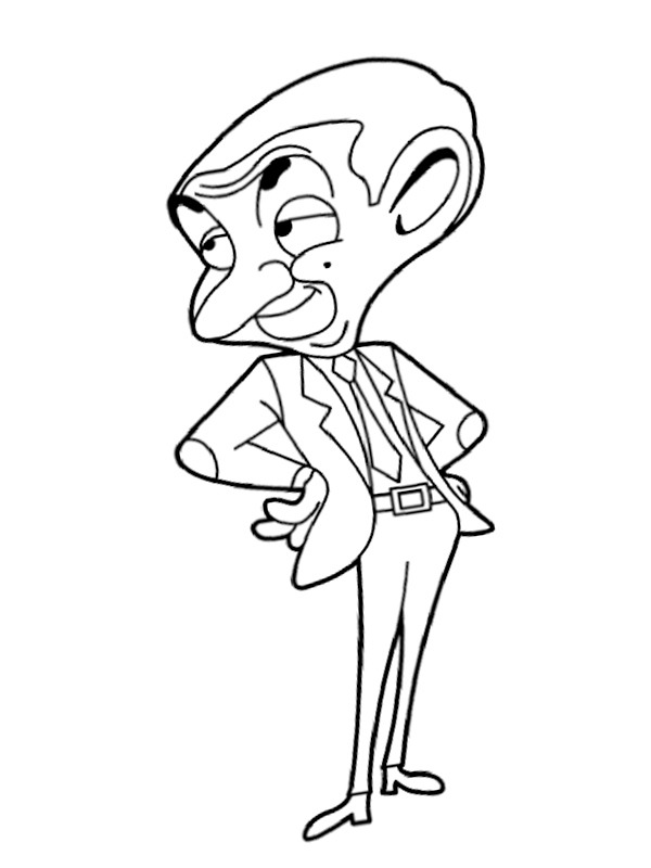 Dibujo de Mr. Bean para Colorear