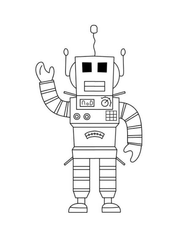 Dibujo de Mr. Robot (Roblox) para Colorear Dibujo de Mr. Robot (Roblox) para Colorear