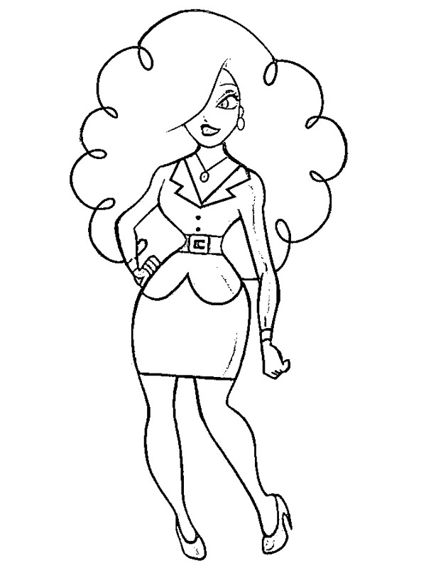 Dibujo de Sra. Sarah Bellum para Colorear Dibujo de Sra. Sarah Bellum para Colorear
