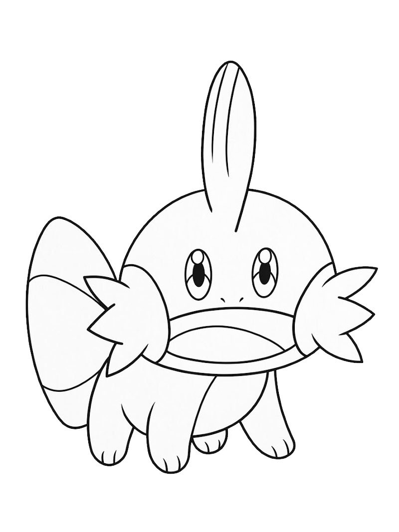 Dibujo de Mudkip (Pokémon) para Colorear Dibujo de Mudkip (Pokémon) para Colorear