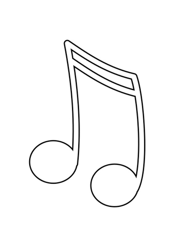 Dibujo de nota musical para Colorear Dibujo de nota musical para Colorear