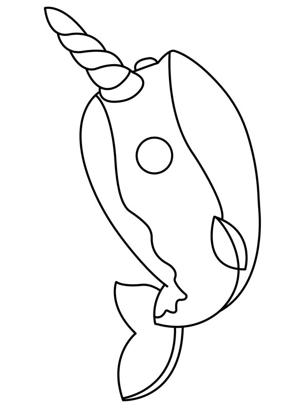 Dibujo de Narwhal Roblox para Colorear Dibujo de Narwhal Roblox para Colorear