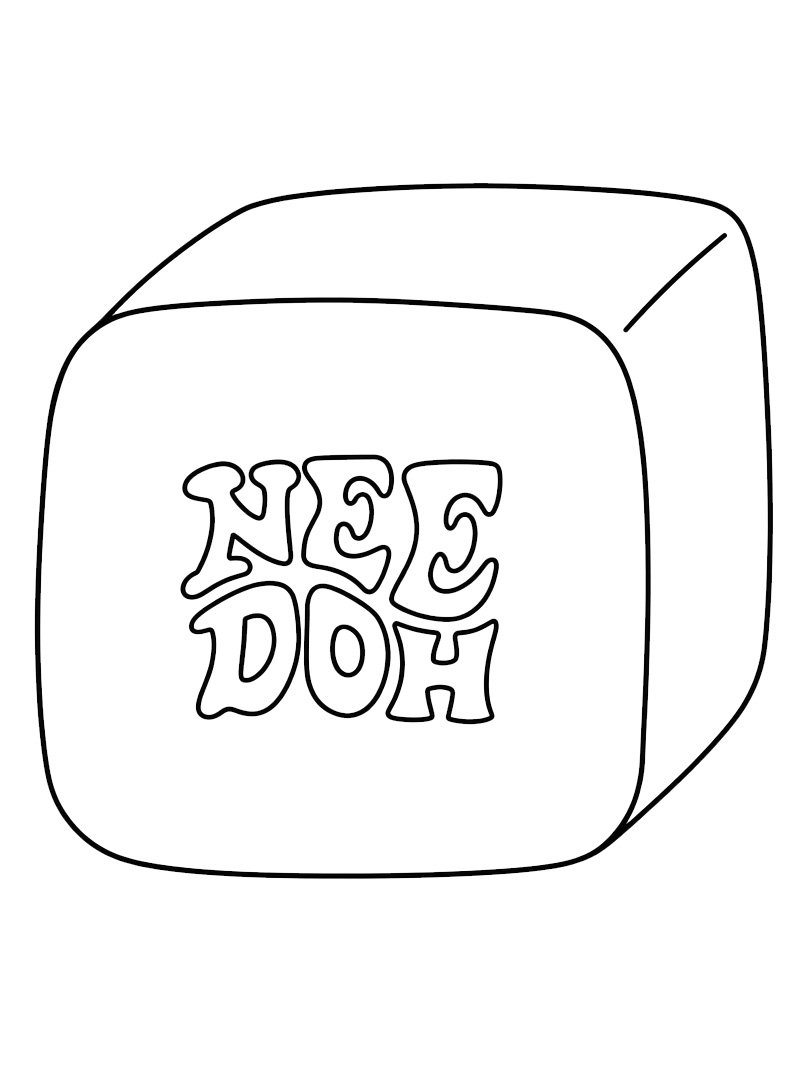 Dibujo de NeeDoh Nice Cube para Colorear