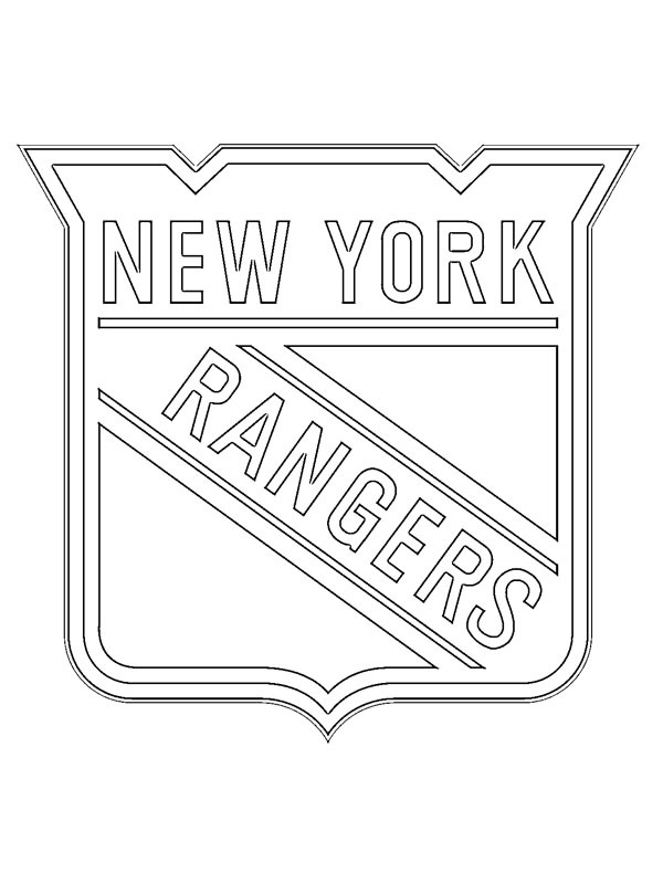 Dibujo de New York Rangers para Colorear