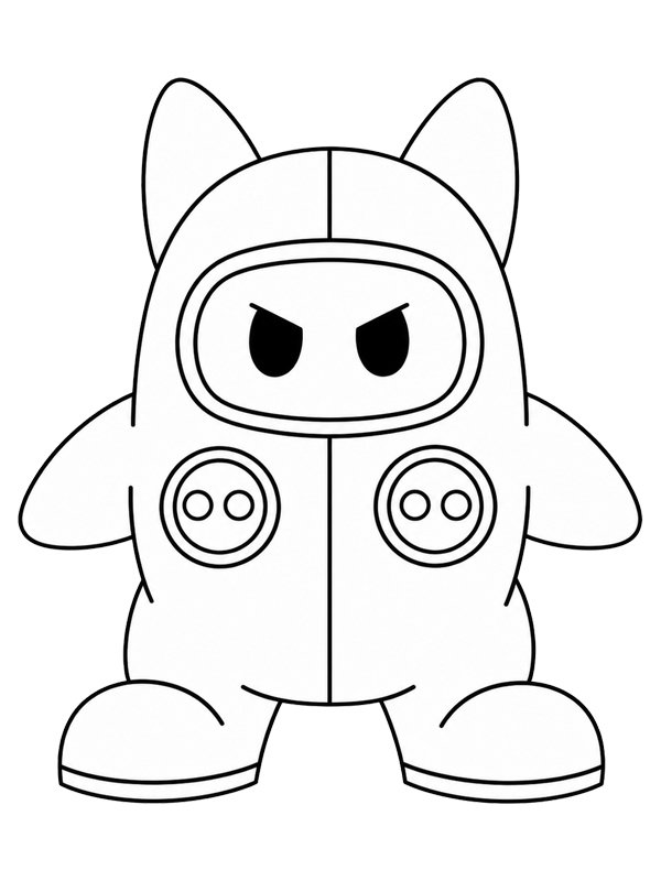 Dibujo de Ninji (Super Mario Bros. 2) para Colorear Dibujo de Ninji (Super Mario Bros. 2) para Colorear