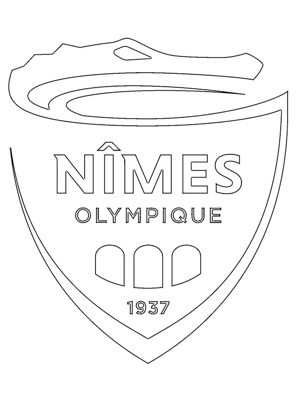 Dibujo de Nîmes Olympique Football Club para Colorear