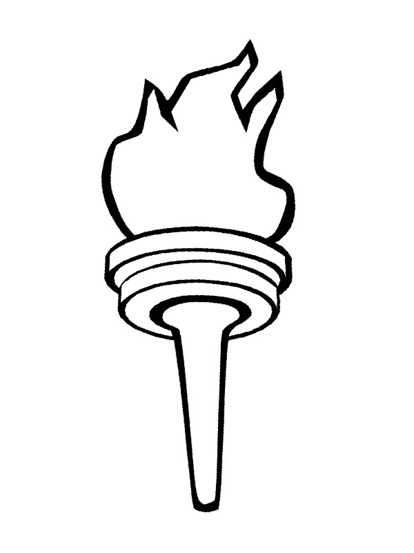 Dibujo de Llama olímpica para Colorear