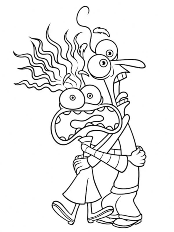 Dibujo de Ansietat y Por para Colorear Dibujo de Ansietat y Por para Colorear