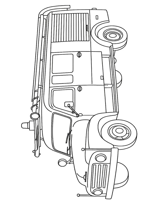 Dibujo de Camión de bomberos Opel Blitz para Colorear Dibujo de Camión de bomberos Opel Blitz para Colorear