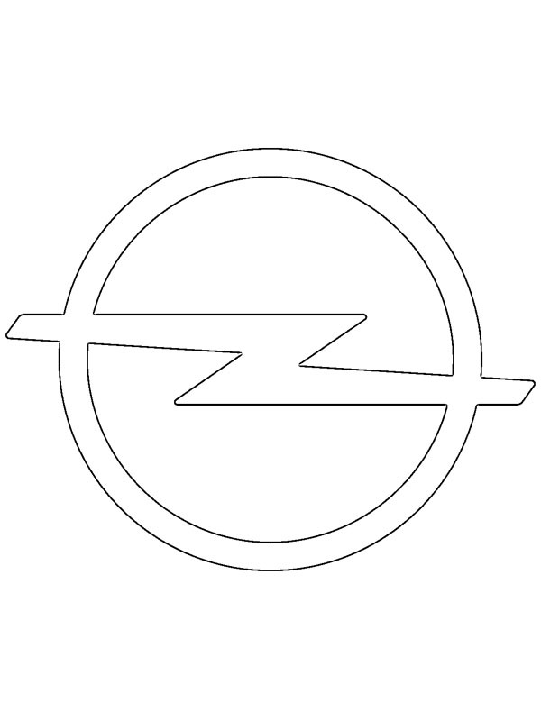Dibujo de Logo de Opel para Colorear