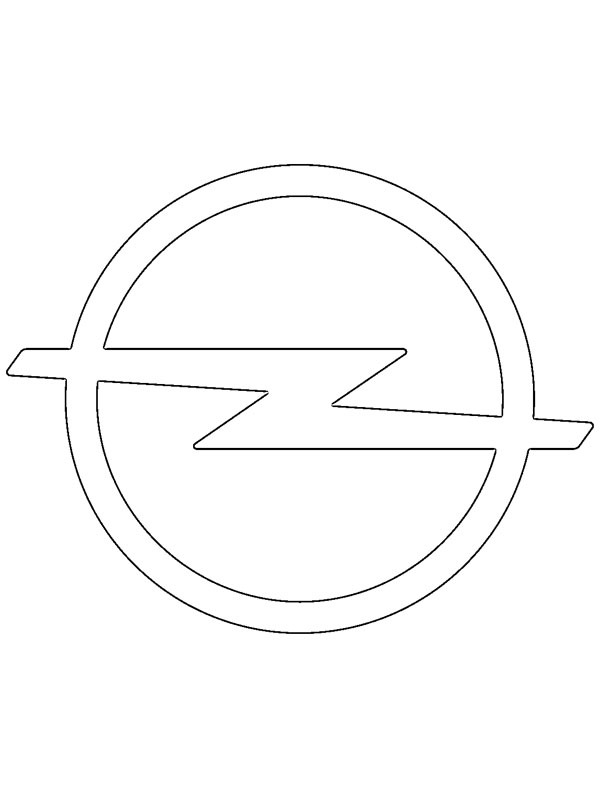 Dibujo de Logo de Opel para Colorear Dibujo de Logo de Opel para Colorear