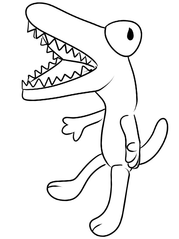 Dibujo de Orange Rainbow Friends para Colorear Dibujo de Orange Rainbow Friends para Colorear