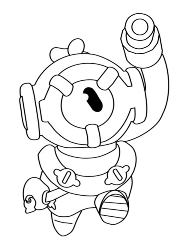 Dibujo de Otis Brawl Stars para Colorear Dibujo de Otis Brawl Stars para Colorear