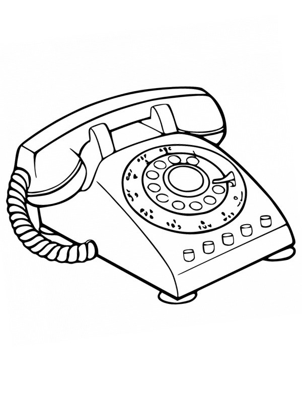 Dibujo de Teléfono antiguo para Colorear