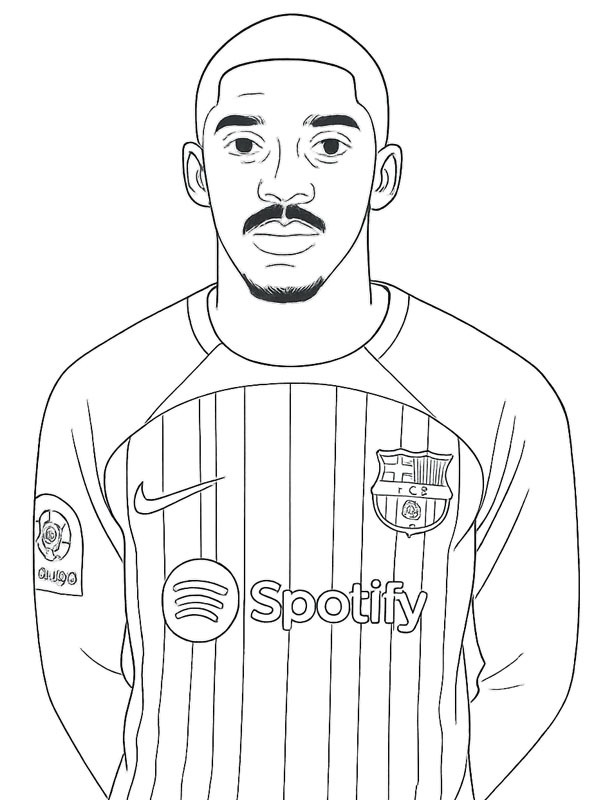 Dibujo de Ousmane Dembélé para Colorear Dibujo de Ousmane Dembélé para Colorear