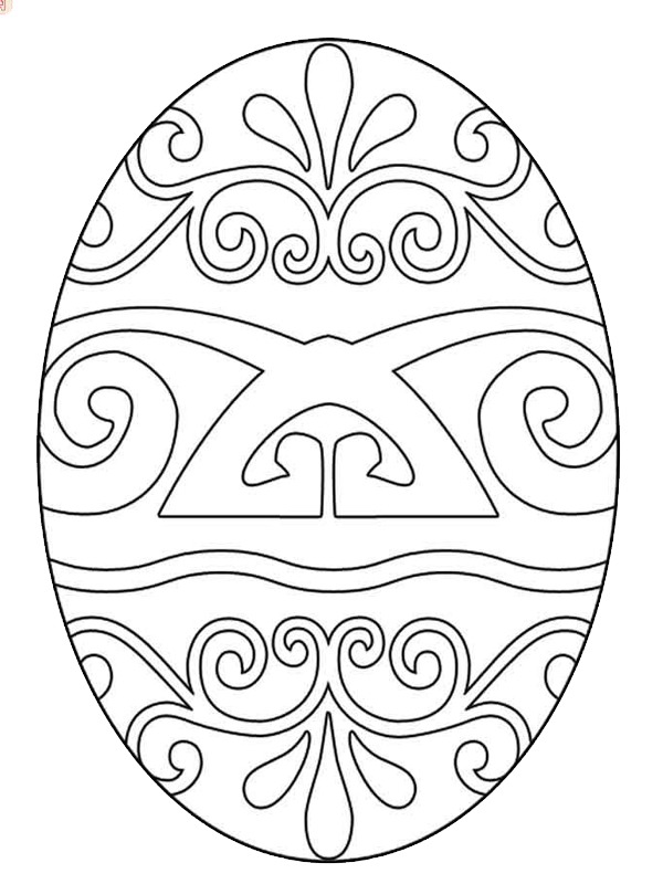 Dibujo de Huevo de Pascua para Colorear Dibujo de Huevo de Pascua para Colorear