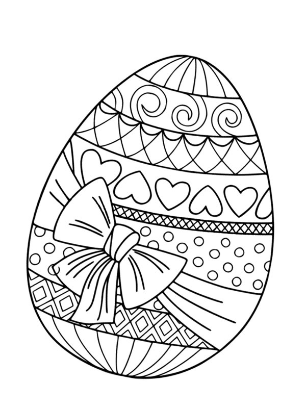 Dibujo de Huevo de Pascua para Colorear