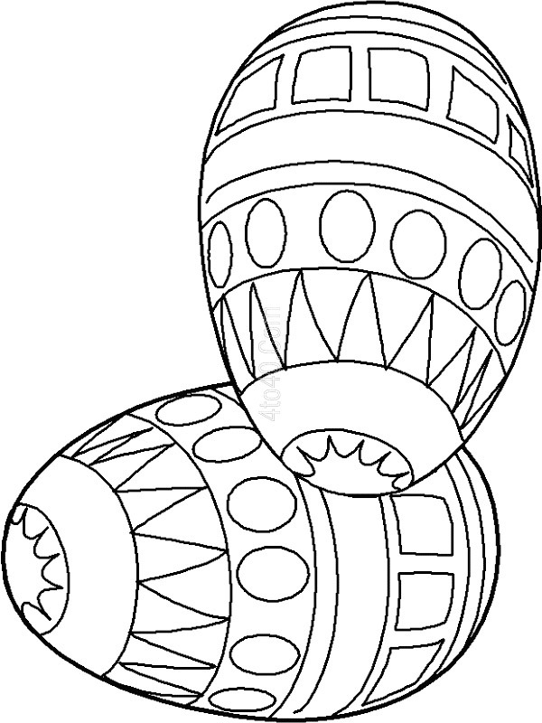 Dibujo de Huevos de pascua para Colorear