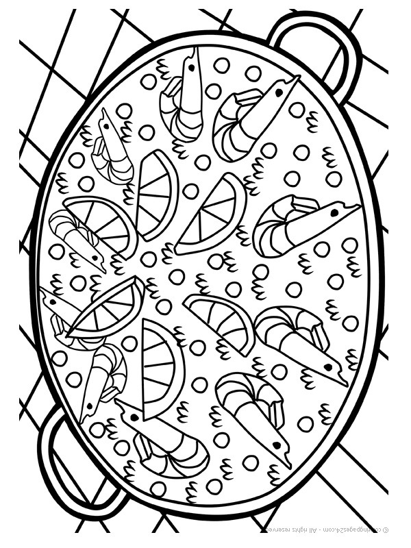 Dibujo de Paella para Colorear