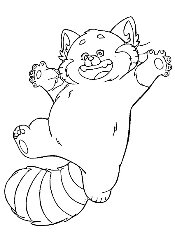 Dibujo de Panda Mei Lee para Colorear Dibujo de Panda Mei Lee para Colorear