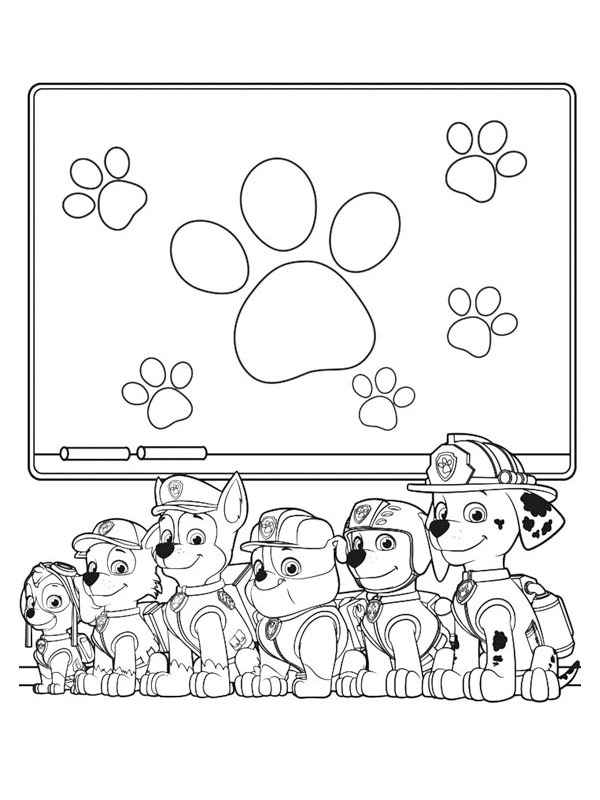 Dibujo de Equipo Paw Patrol para Colorear Dibujo de Equipo Paw Patrol para Colorear