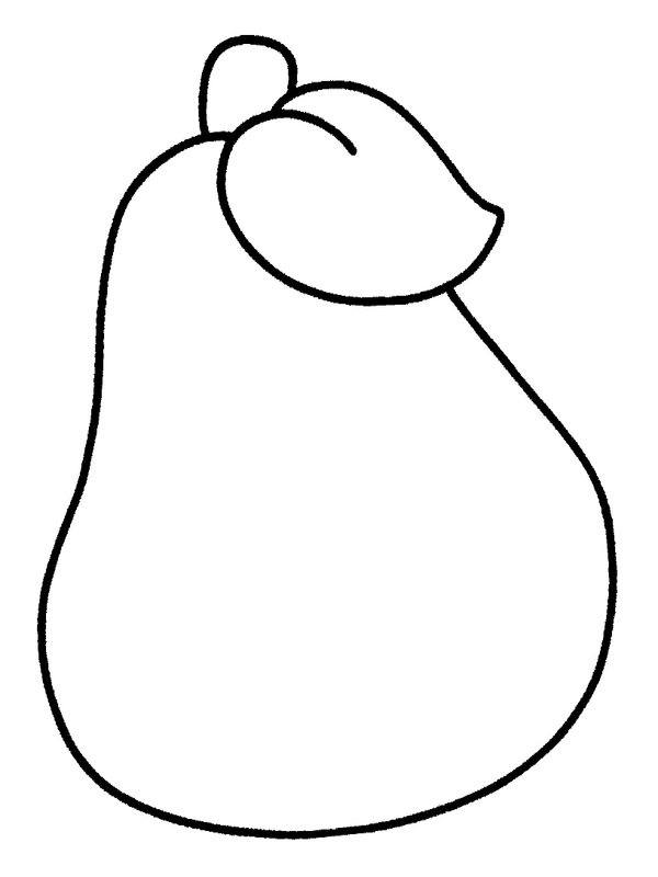 Dibujo de pera para Colorear Dibujo de pera para Colorear