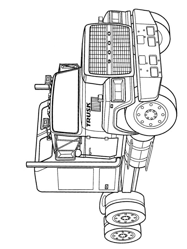 Dibujo de Camión Peterbilt 378 para Colorear Dibujo de Camión Peterbilt 378 para Colorear