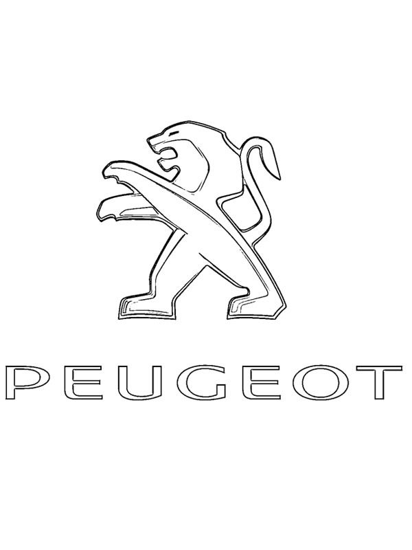 Dibujo de Logo de Peugeot para Colorear