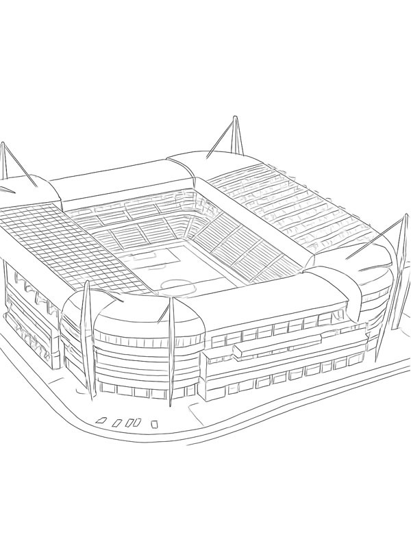 Dibujo de Estadio Philips (PSV) para Colorear Dibujo de Estadio Philips (PSV) para Colorear