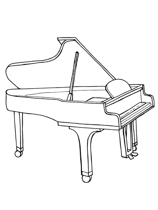 Dibujo de Piano de cola para Colorear Dibujo de Piano de cola para Colorear