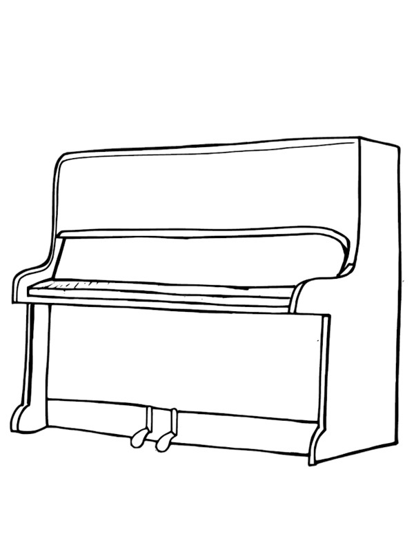 Dibujo de Piano para Colorear Dibujo de Piano para Colorear