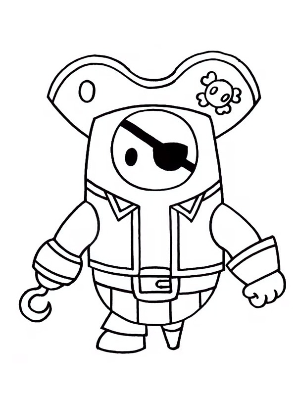 Dibujo de Pirate Skin Fall Guys para Colorear Dibujo de Pirate Skin Fall Guys para Colorear