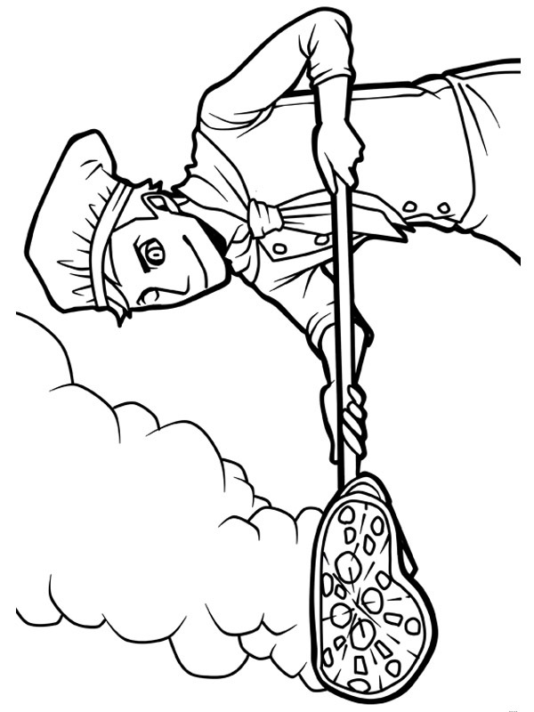 Dibujo de pizzero para Colorear Dibujo de pizzero para Colorear