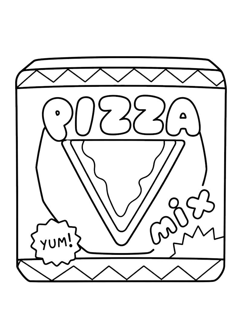 Dibujo de Pizza (Toca Boca) para Colorear