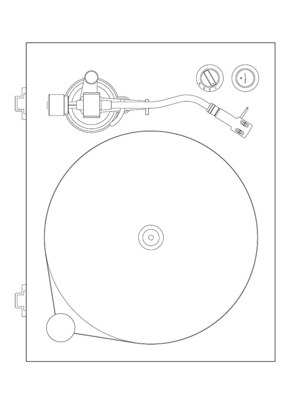 Dibujo de Plato giratorio para Colorear Dibujo de Plato giratorio para Colorear