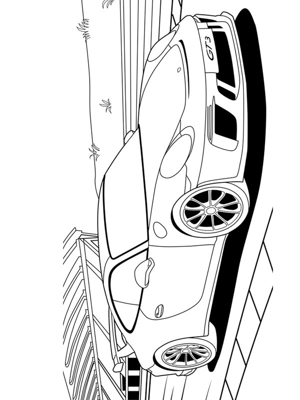 Dibujo de Porsche 911 GT3 para Colorear Dibujo de Porsche 911 GT3 para Colorear