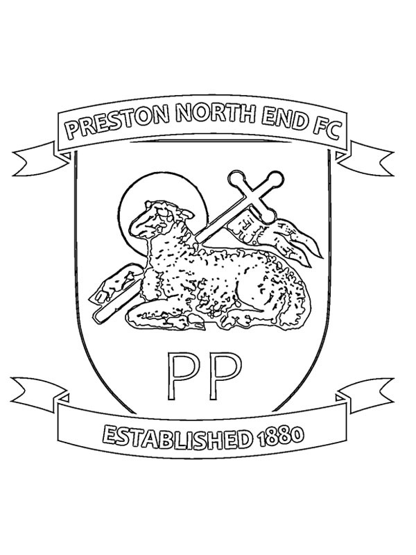 Dibujo de Preston North End Football Club para Colorear