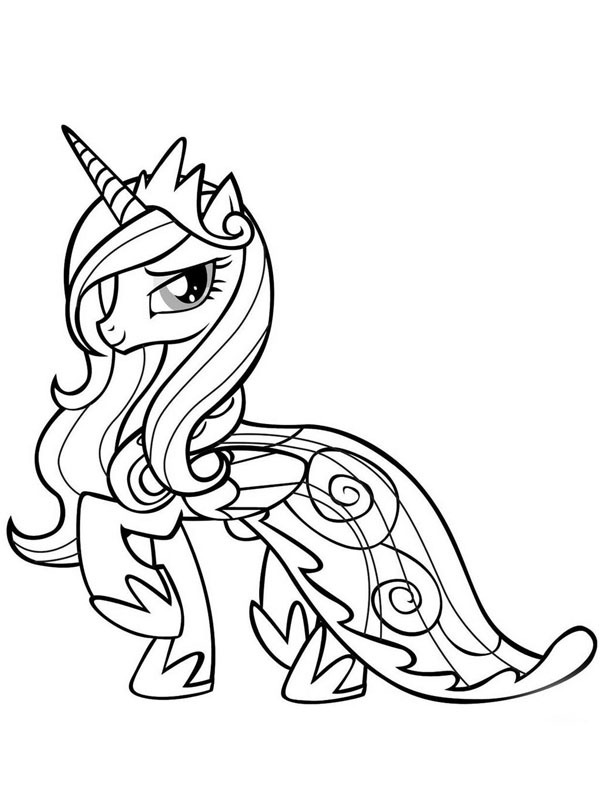 Dibujo de Princesa Cadance para Colorear Dibujo de Princesa Cadance para Colorear
