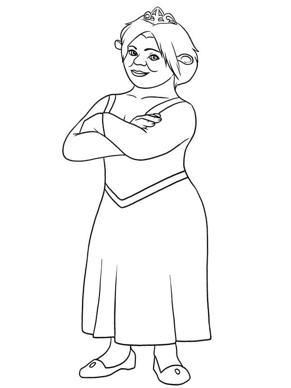 Dibujo de Princesa Fiona para Colorear