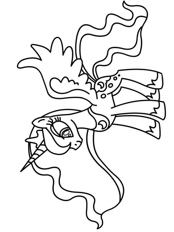Dibujo de Princesa Luna para Colorear Dibujo de Princesa Luna para Colorear
