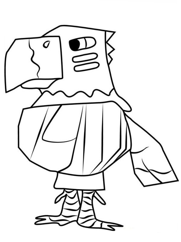 Dibujo de Quetzal Animal Crossing para Colorear