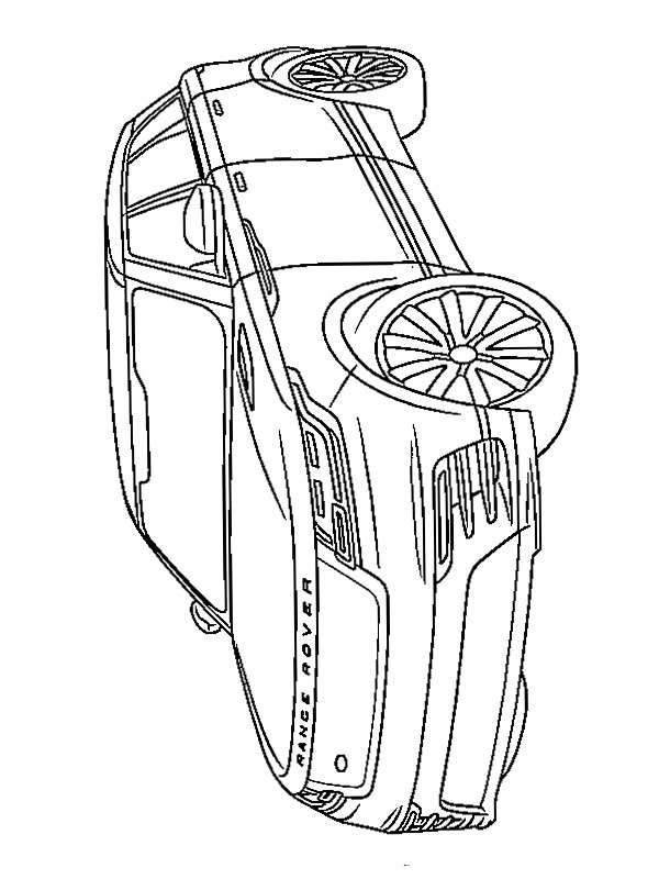 Dibujo de Range Rover Velar para Colorear