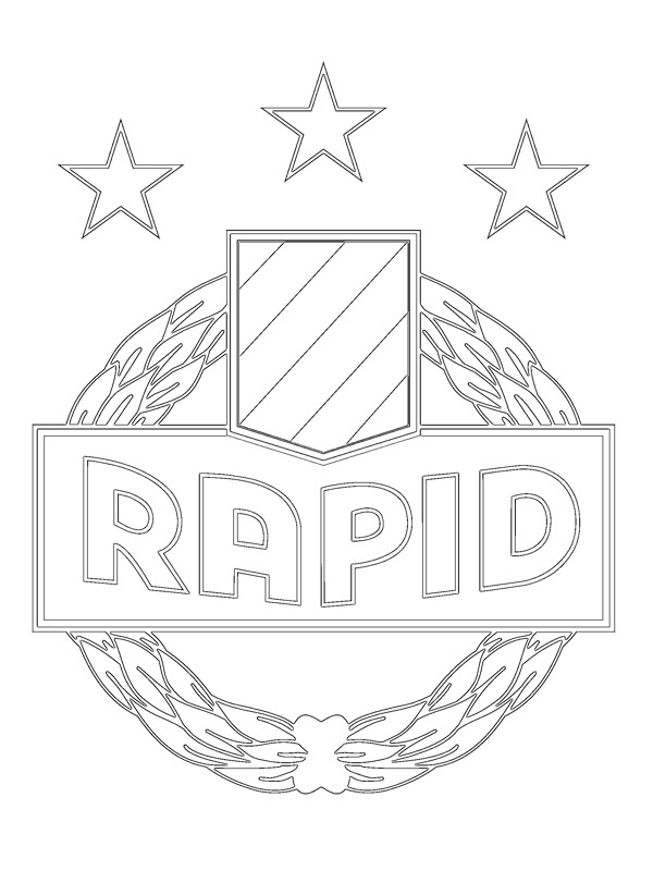 Dibujo de Sportklub Rapid Wien para Colorear Dibujo de Sportklub Rapid Wien para Colorear