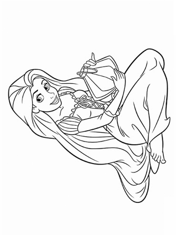 Dibujo de Rapunzel para Colorear