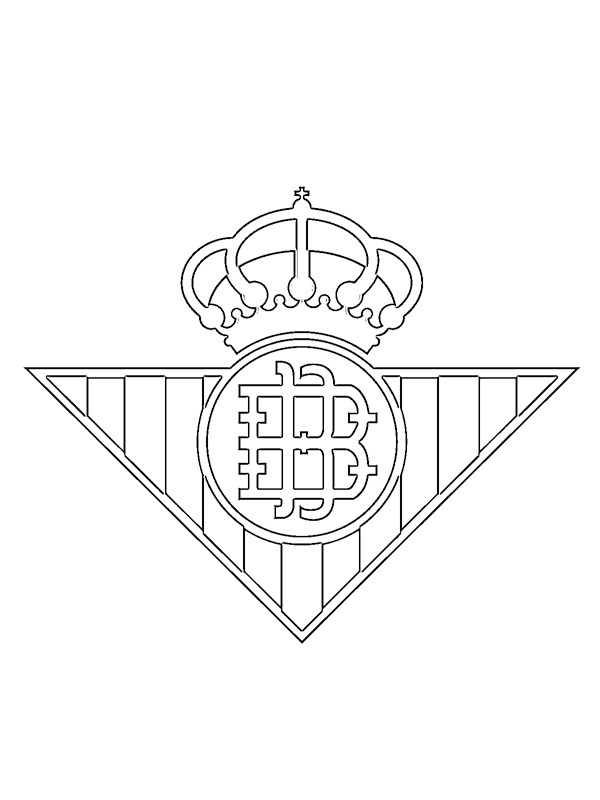 Dibujo de Real Betis Balompié para Colorear Dibujo de Real Betis Balompié para Colorear